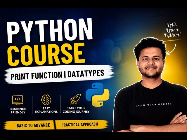 Python Course #2  | Print Function & Data Types in Python | Python for Beginners