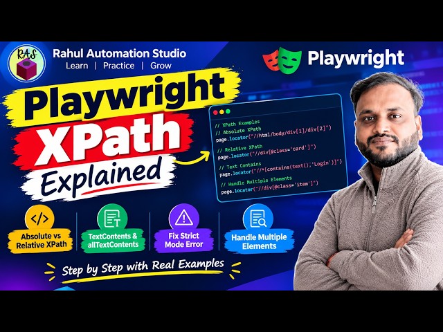 Playwright XPath Tutorial | Absolute vs Relative, Multiple Elements & Strict Mode Error