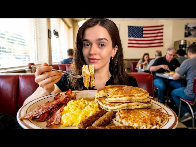 French Girl Tries an American Breakfast for the First Time!