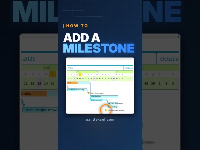 Add a Milestone That Moves Itself (Excel Gantt Chart)