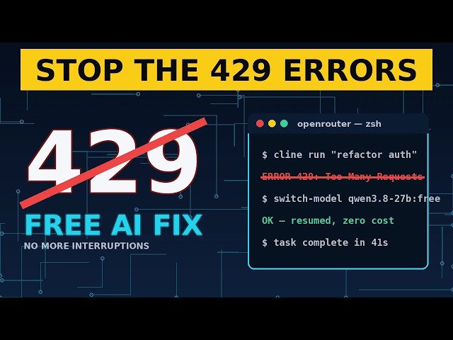 How to Fix OpenRouter Rate Limits and Errors When Coding With Free LLMs