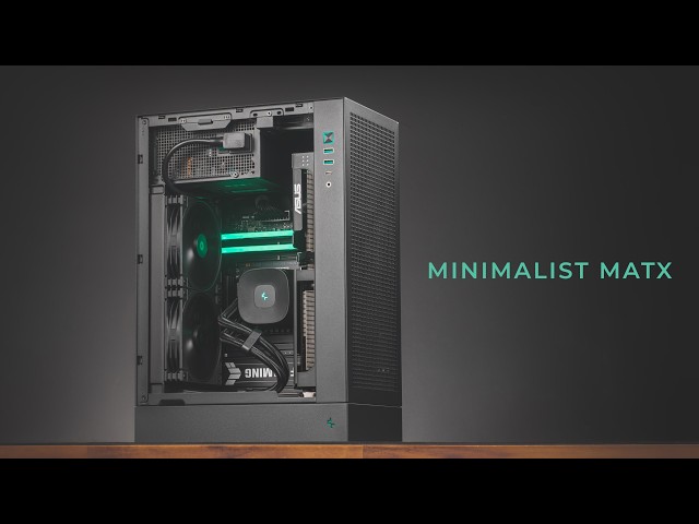 All-Black, Minimalist mATX 1440p Gaming PC Build | Deepcool CH170 Plus
