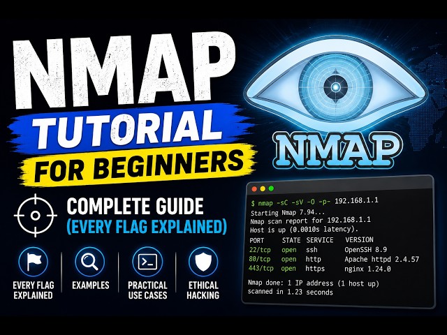 Nmap Tutorial for Beginners – Complete Guide (Every Flag Explained)