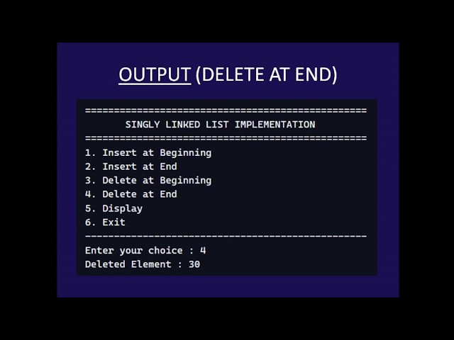 Singly Linked List Implementation