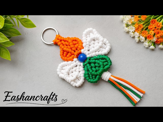Independence Day Special 🇮🇳 | Tricolor Macrame Keychain DIY | Easy Tutorial