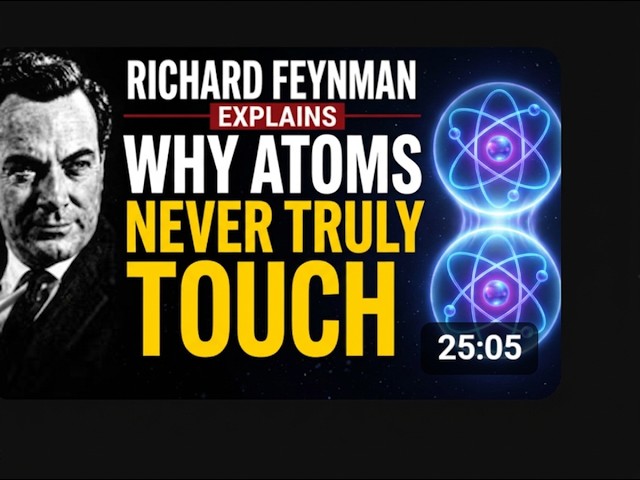 Richard Feynman Explains WHY Atoms Never Truly Touch