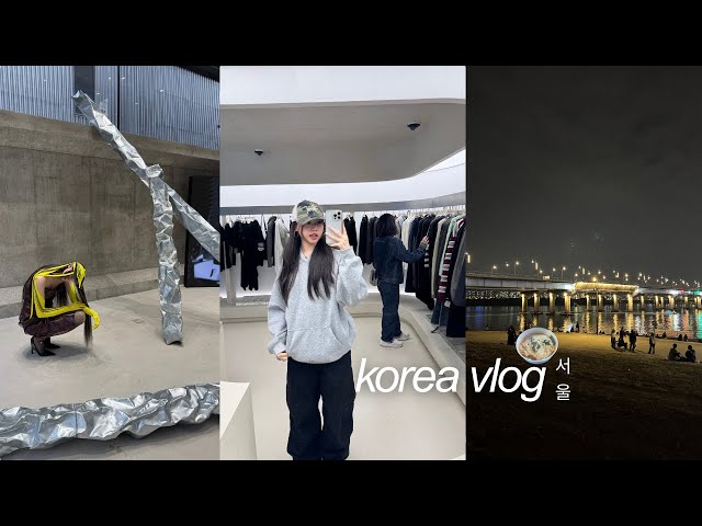 korea vlog 🇰🇷 last 3 days in seoul, han river hangout, exploring apgujeong & gangnam, lots of eating