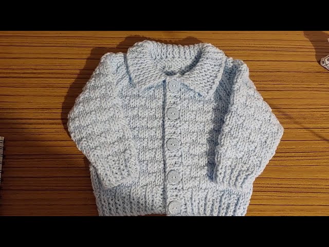 #122  18ins Baby Chunky Jacket, Full Tutorial, Sheila's Just Knitting