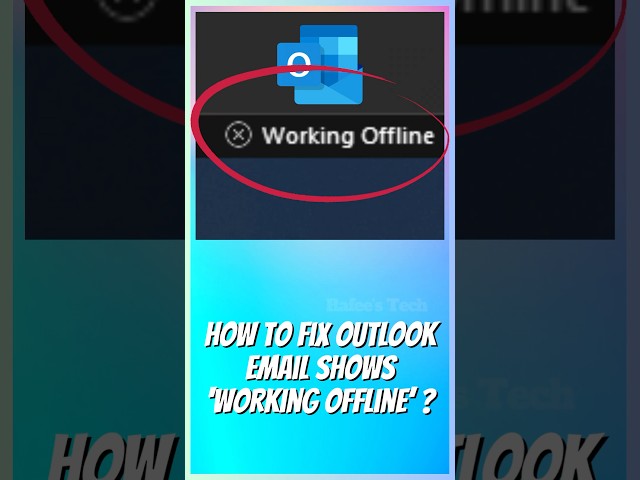 How to fix Outlook email shows Offline? #shorts
