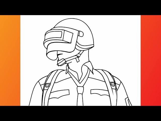 How to draw PUBG character | Step By Step Guide | Fiery Designs