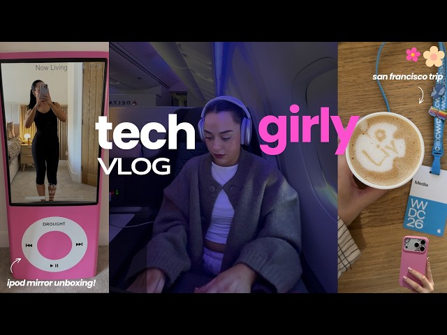 tech girly VLOG | visiting APPLE park for WWDC, beauty tech and AI with RedBull?!