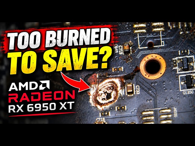 AMD RX 6950 XT Repair Gone Wrong? Burned PCB & Massive Short Circuit