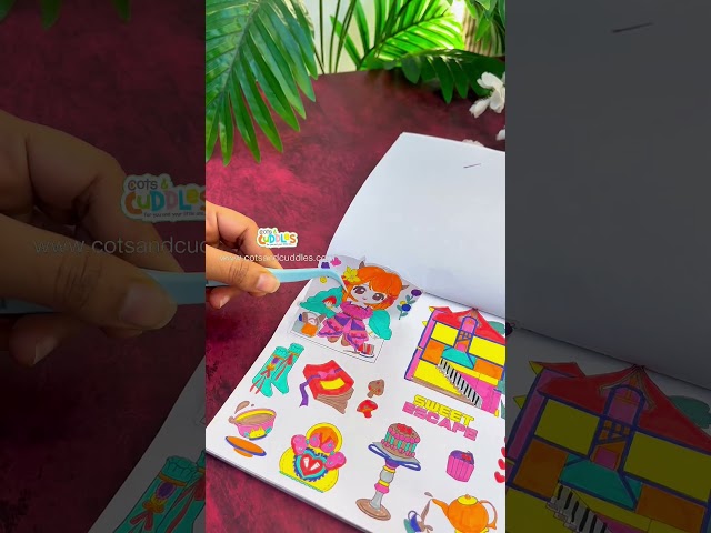 Colour pop book #returngifts #staionerylover #acrylicmarkers #stickerbook #colouringbooks #shorts