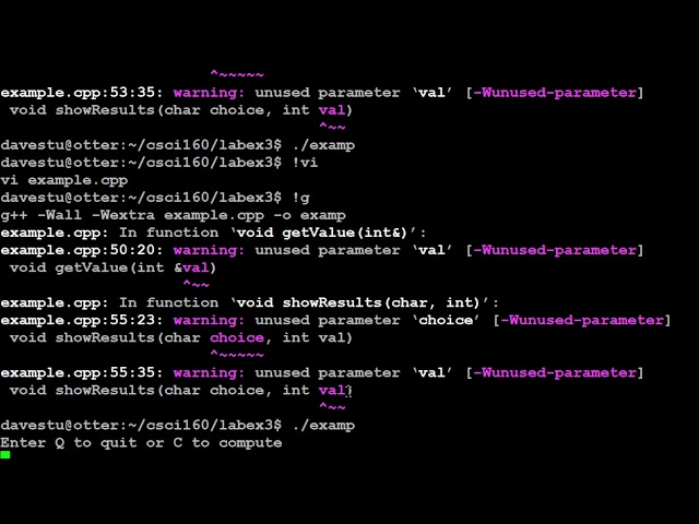 C++ program development example