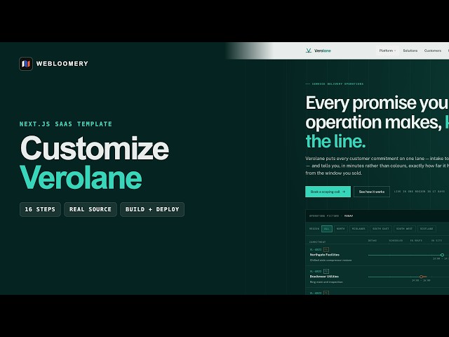 Verolane Tutorial — Customize a Next.js SaaS Website Template | Webloomery