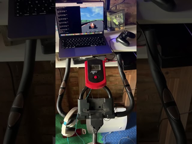 Connecting the exercise bike to games. Test 1.