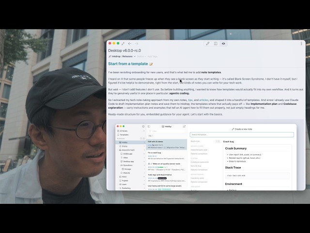 The first release candidate of Inkdrop v6! - AI-native note templates
