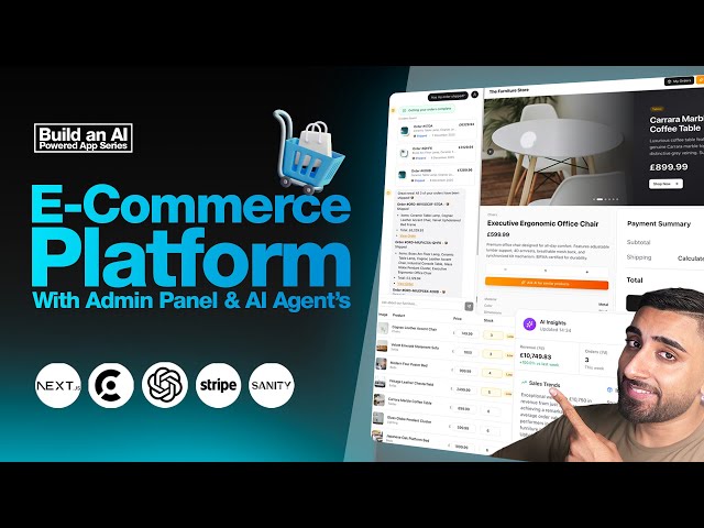 🔴 Let’s build an AI E-Commerce Platform with NEXT.JS 16! (Sanity, Clerk, Stripe, AI Agents, Zustand)