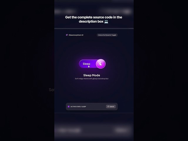 Glass toggle button UI/UX