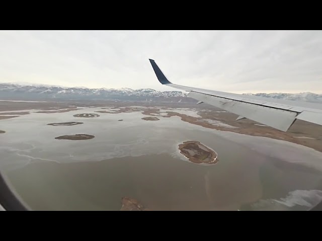 3D180 Scenic Final Approach 767 into Salt Lake City International airport