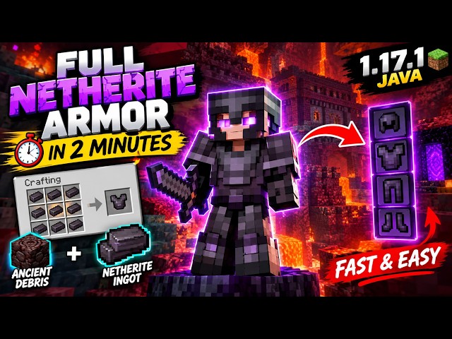 Get full Netherite Armor in 2 minutes? java 1.17.1 god seed.