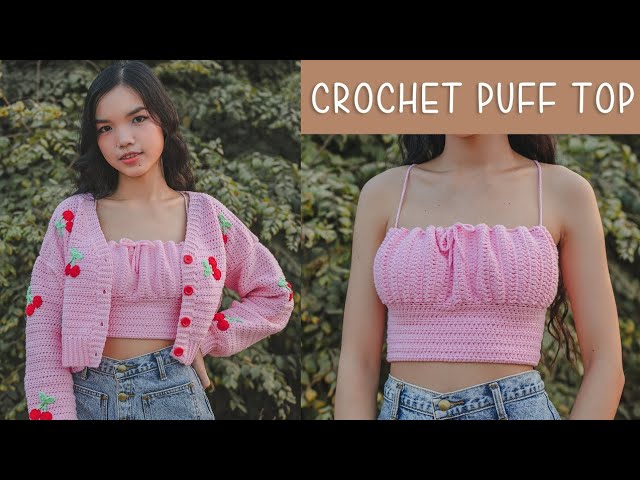 Crochet Puff Top Tutorial | DIY Crochet Crop Top | Chenda DIY