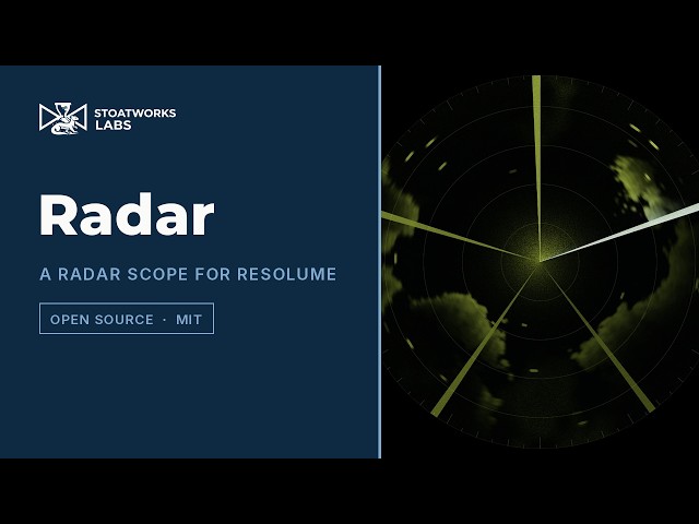 Radar — a plan-position radar scope, a source and an effect for Resolume (free, open source)