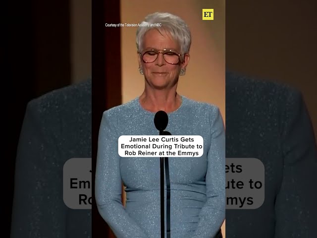 Jamie Lee Curtis paid tribute to her dear friend Rob Reiner and his wife, Michele, at the #Emmys.