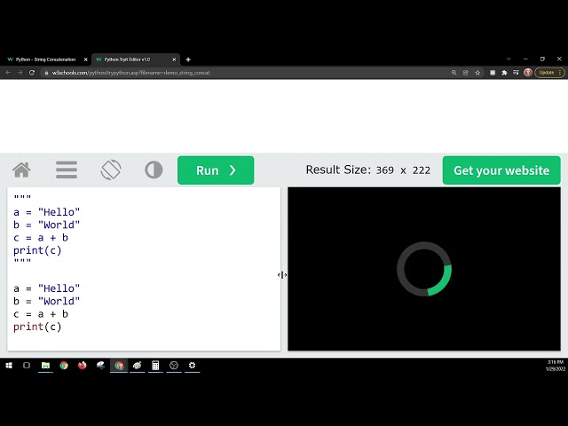 W3schools Python   String Concatenation