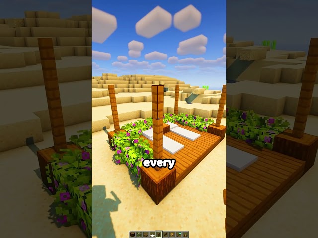 how to make a realistic beach cabana #minecraft @ItsKingBlake