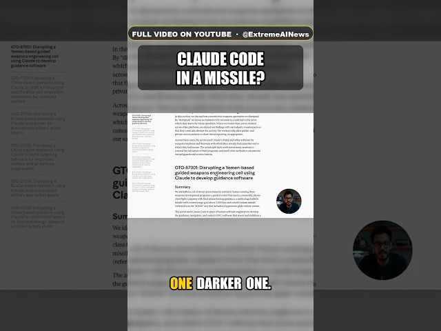 Claude Code in a missile? What Anthropic found #Shorts