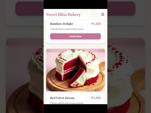 Modern Cakes shop Landing page ...#webdevelopment #coding #websitedesign #uiuxdesign #webdesignidea