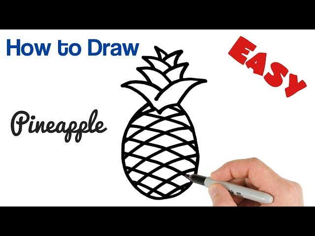 How to Draw a Pineapple Super Easy for beginners