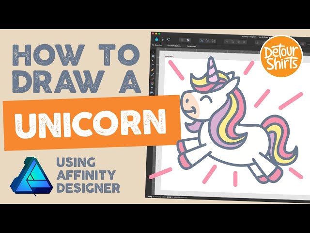 How To Draw A Cute Kawaii Unicorn using Affinity Designer
