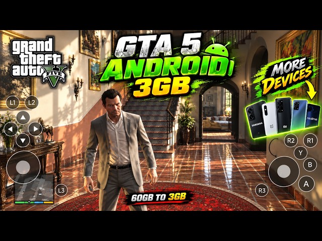 GTA V (3gb) Android Native Port Is FINALLY Here! | Full Offline Gameplay Test