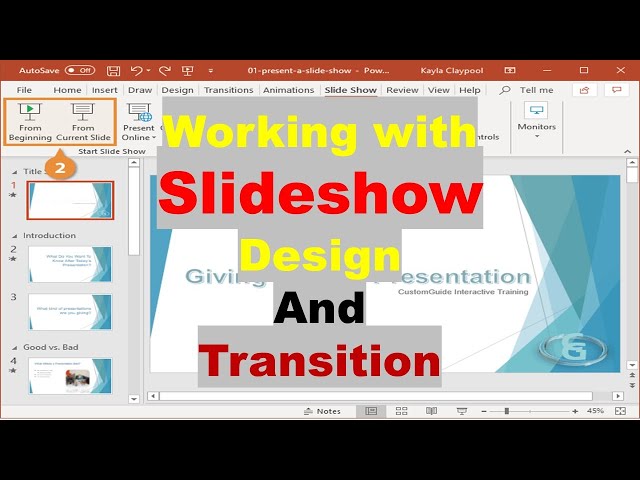 5. Working with Slideshow, Design and Transition - Microsoft PowerPoint Tutorials