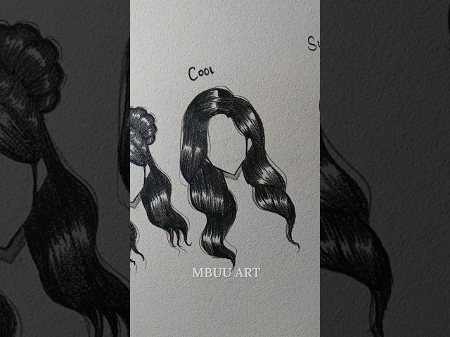 Drawing Hair tutorial✏️ #drawing #tutorial #howtodraw #sketch #art #shorts