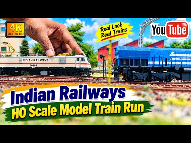 Indian Railways HO Scale Model Train Run | Indian Model Train Run | WAP-7 Model | train video