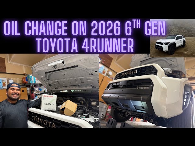 How to do OIL CHANGE on 2026 6th Gen Toyota 4Runner at home! Easy 6th Gen Toyota 4Runner Oil Change!
