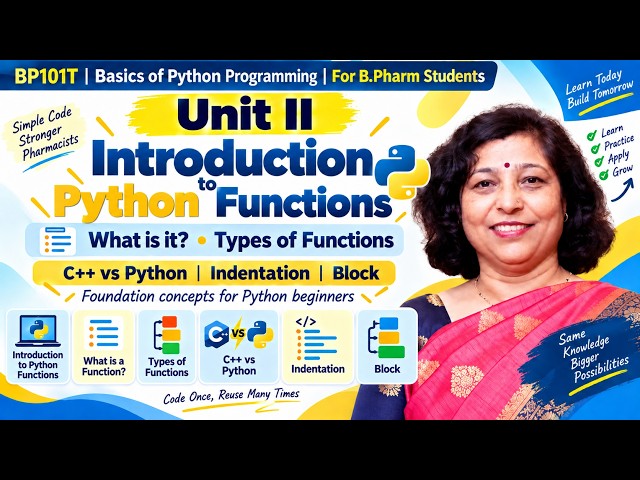 12.5 Functions in Python | Types, Examples, BMI & Dosage Calculation Case Studies | Download Dataset