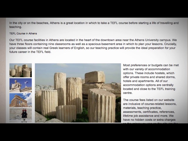 TEFL / TESOL Course in Athens, Greece | Teach & Live abroad!