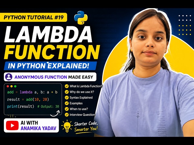 Lambda Function in Python for Beginners | Complete Tutorial