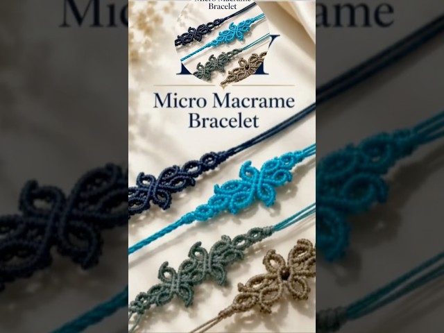 DIY Micro Macrame Bracelet #diymacrame #macrameaccessories