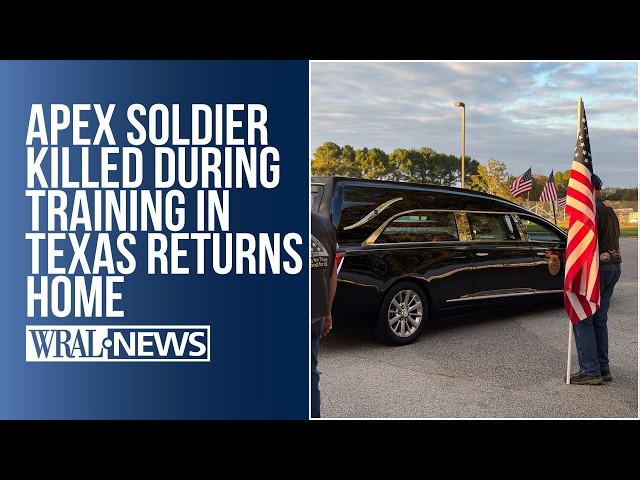 Apex soldier killed during training in Texas returns home