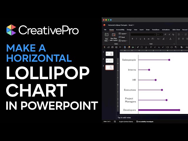 PowerPoint: Make a Horizontal Lollipop Chart (Video Tutorial)