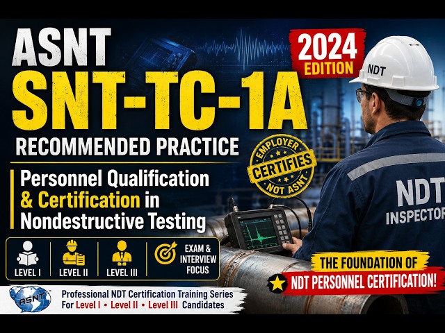 ASNT SNT-TC-1A 2024 Complete Training | Level I, II & III Certification Guide