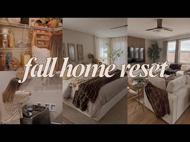 reset & declutter for the fall 🍂  deep cleaning + declutterring!