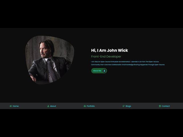 Responsive Front-end web developer Portfolio Website using HTML CSS and Js || The Terminal Boy