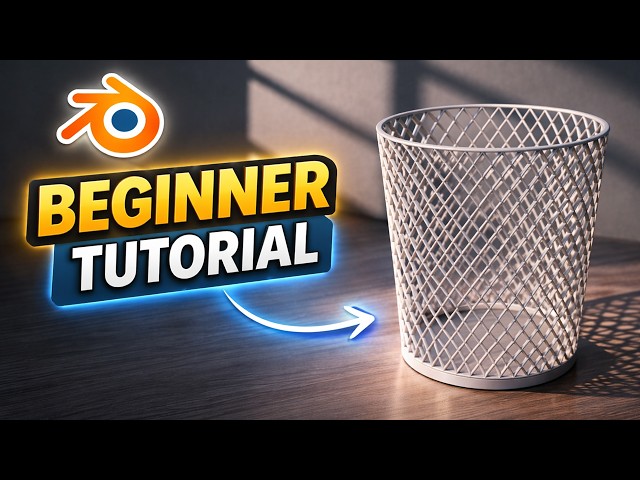 Blender Beginner Tutorial | Model a Trash Can Fast & Easy