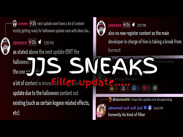 NO REGGIE STUFF..... + FILLER UPDATE.... + URO NERFS!! (JJS Sneaks)